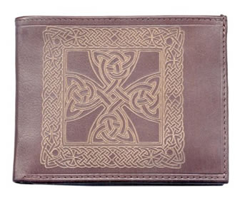 Leather Wallet with Celtic design